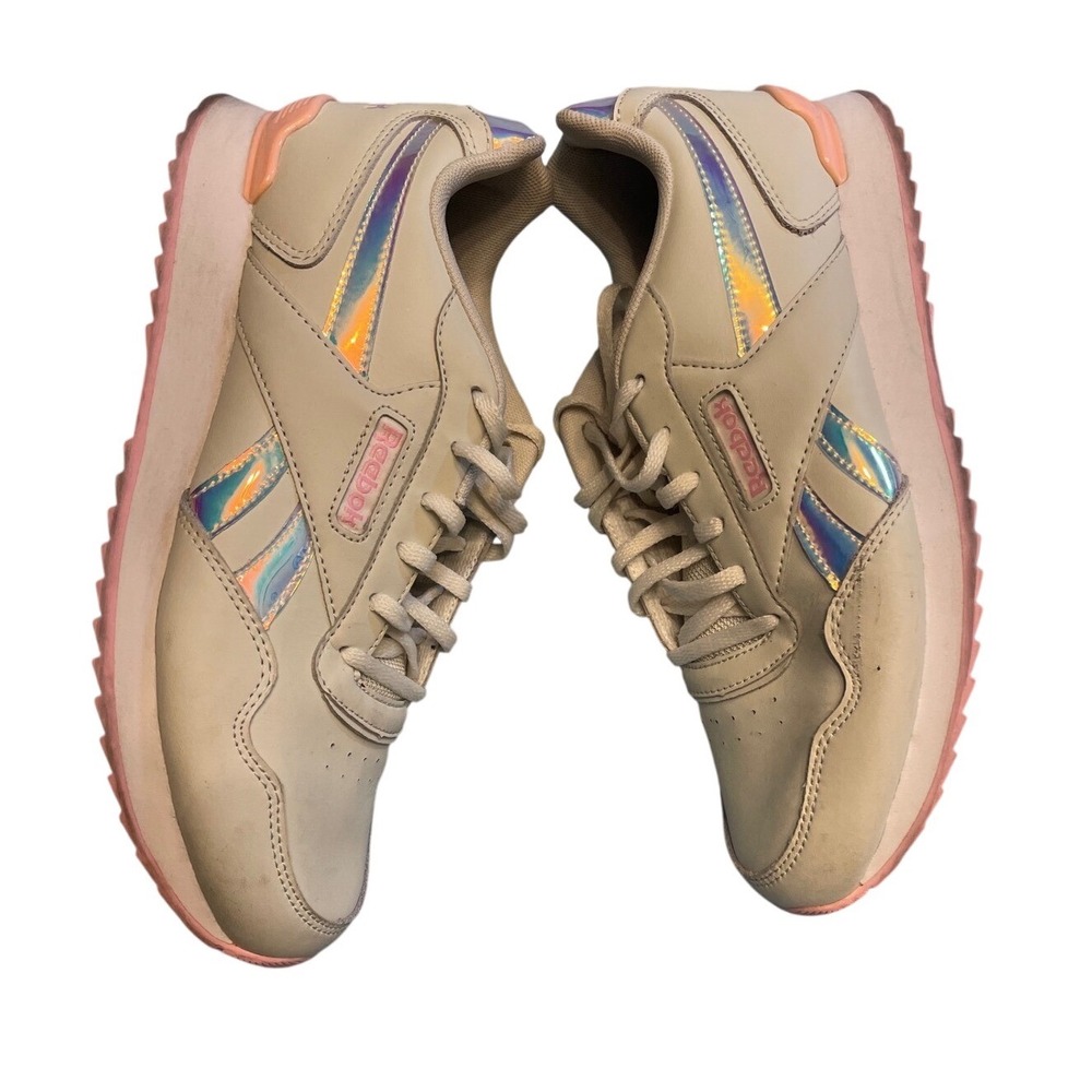 Reebok Classic Leather Ripple Altered Beige Pink Iridescent Women's Size 9.5